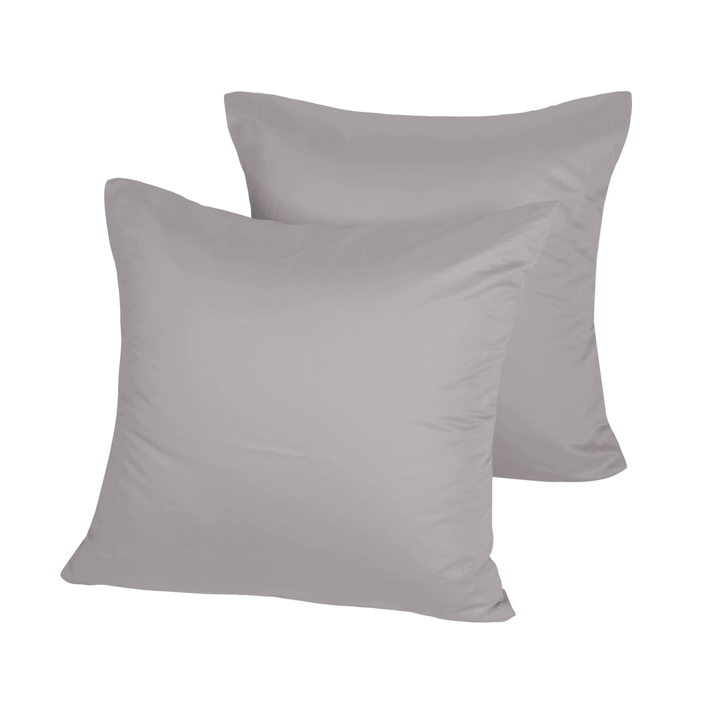 Dreamaker 1000Tc Cotton Sateen Euro Pillowcase Twin Pack Platinum