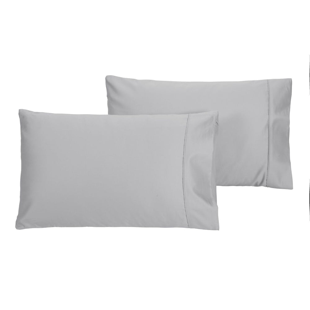 Dreamaker 1000Tc Cotton Sateen Euro Pillowcase Twin Pack Platinum