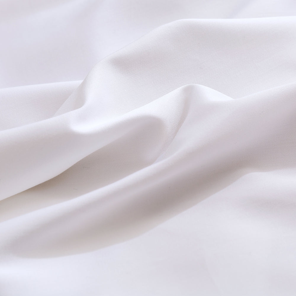 Serene 400TC Bamboo Cotton Blend Sateen King Pillowcases Twin Packs WHITE