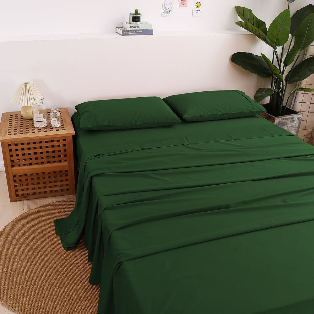 Serene 400TC Bamboo Cotton Blend Sateen Sheet Set EDEN King Single Bed