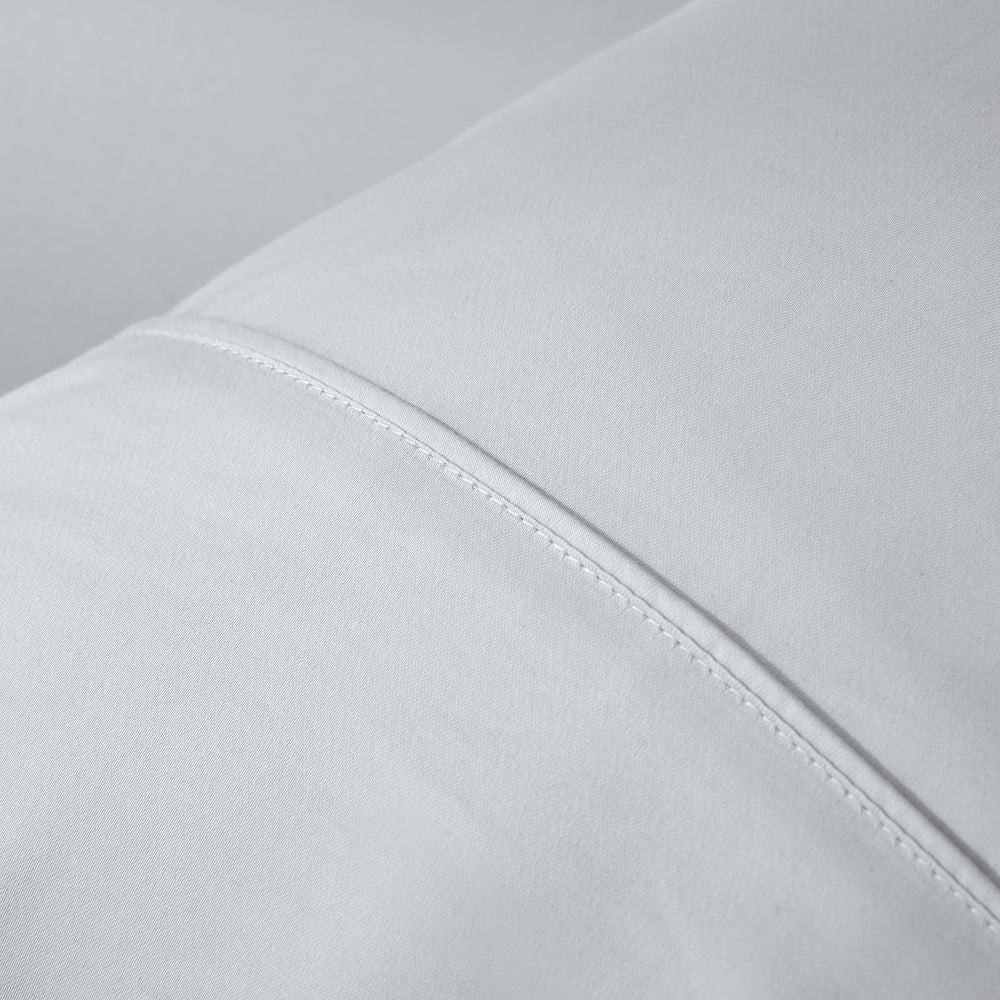 ESSN 500TC Cotton Sateen King Pillowcases Silver (Twin Pack)