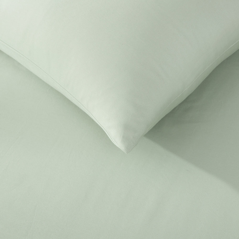 ESSN 500TC Cotton Sateen King Pillowcases Sage (Twin Pack)
