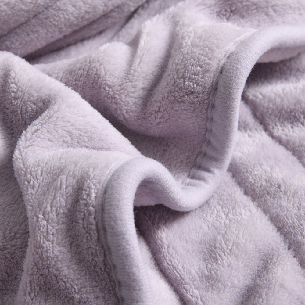 Dreamaker Coral Fleece Electric Heated Throw Blanket Lavender 200 x 180cm