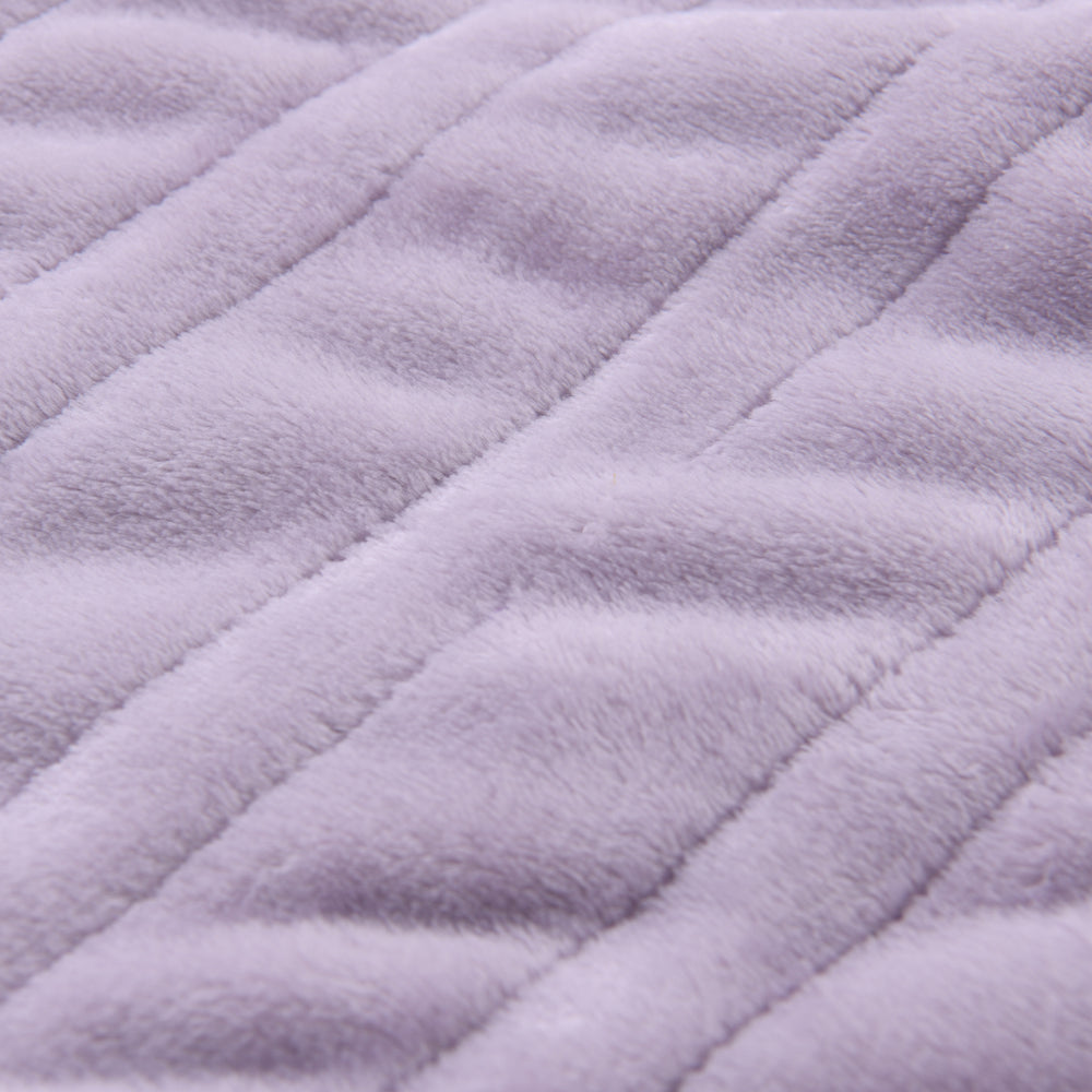 Dreamaker 500gsm Faux Fur Heated Throw Lavender 200 x 180cm