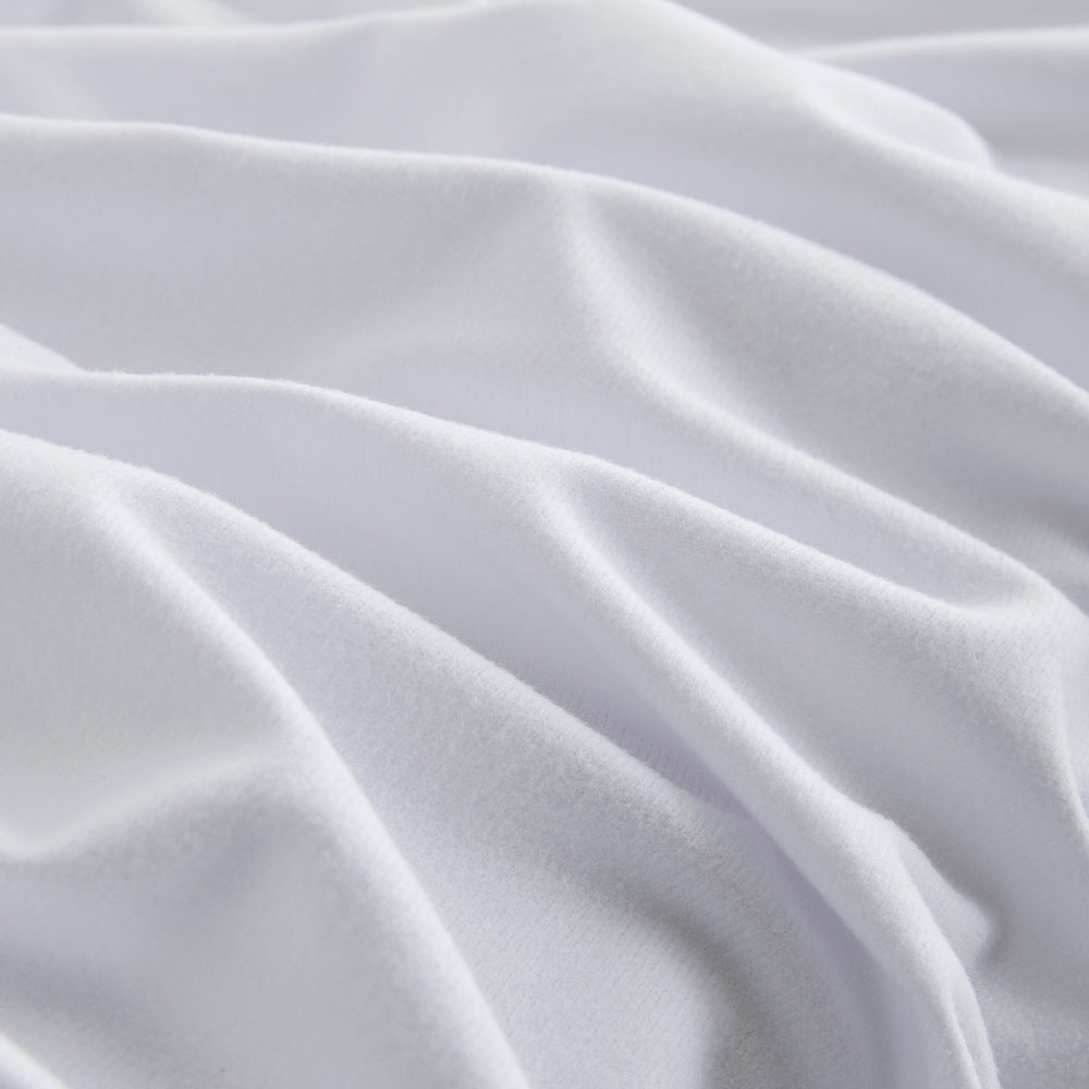 Dreamaker Micro Flannel Sheet Set King Bed White