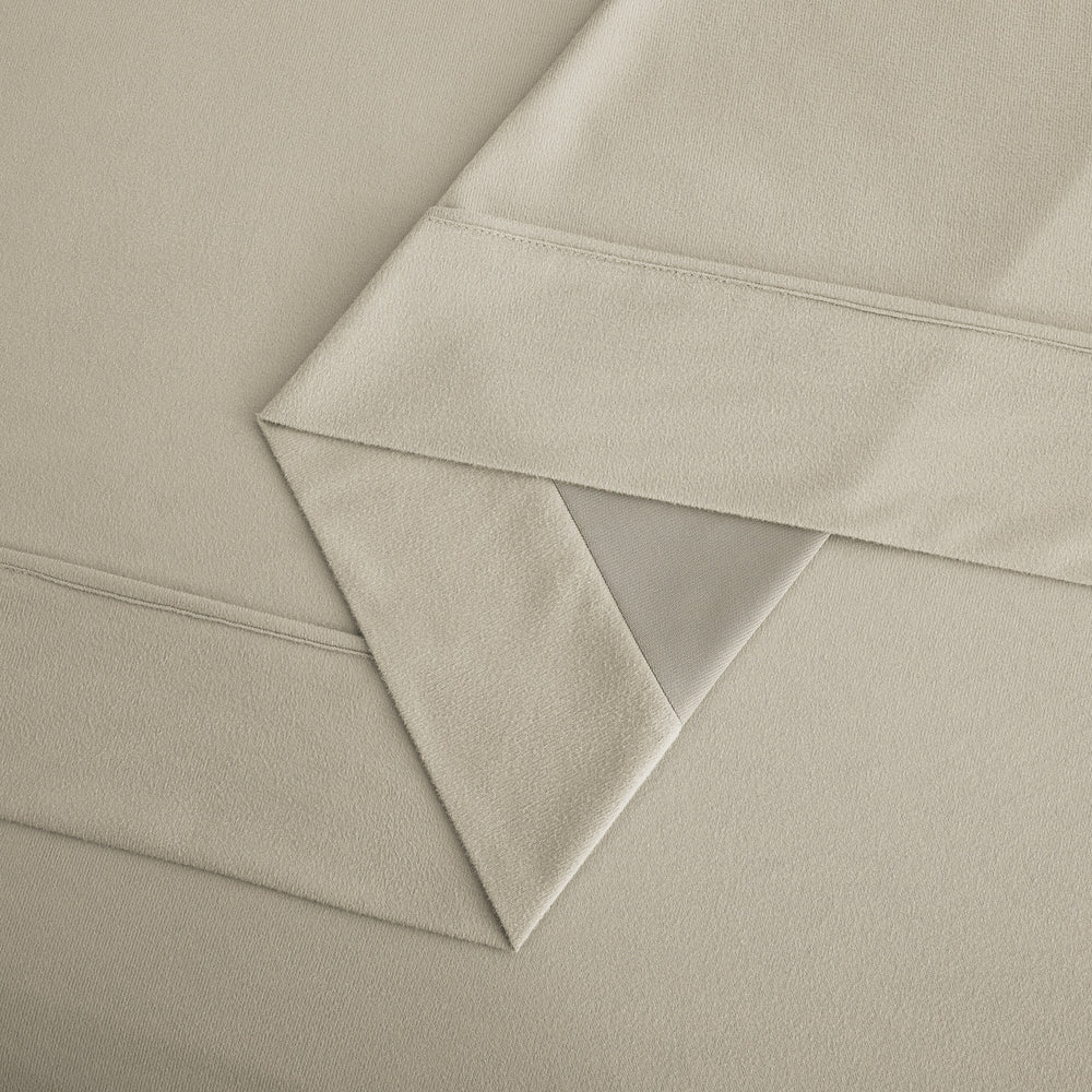 Dreamaker Micro Flannel Sheet Set Single Bed Stone