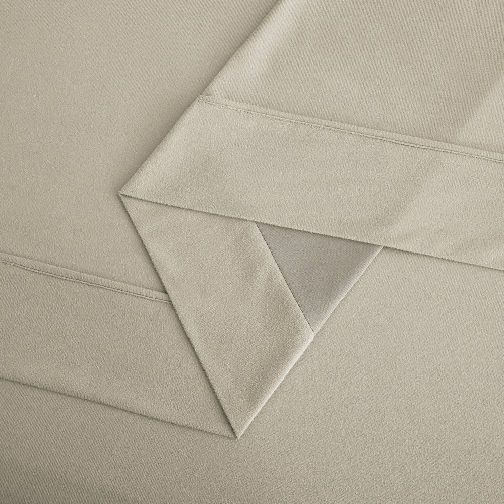 Dreamaker Micro Flannel Sheet Set Queen Bed Stone