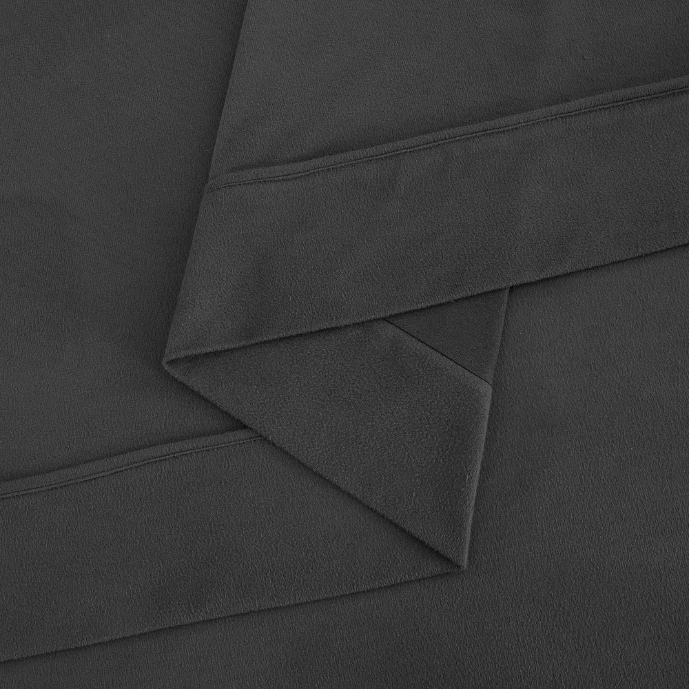 Dreamaker Micro Flannel Sheet Set Queen Bed Charcoal