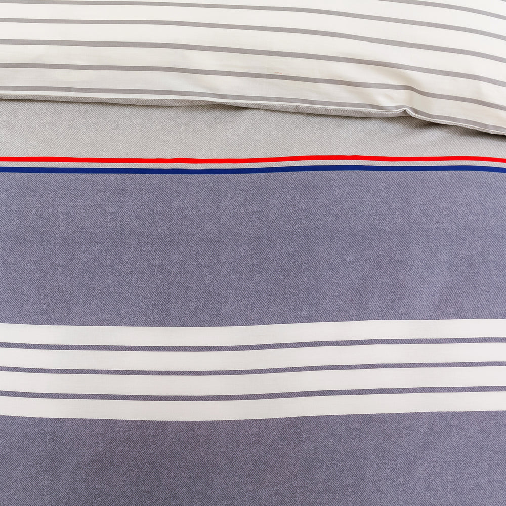 Dreamaker Tommy 100% Cotton Reversible Quilt Cover Set Double Bed