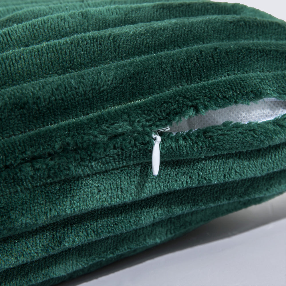 Dreamaker Embossed Teddy Fleece Cushion Emerald 45x45cm