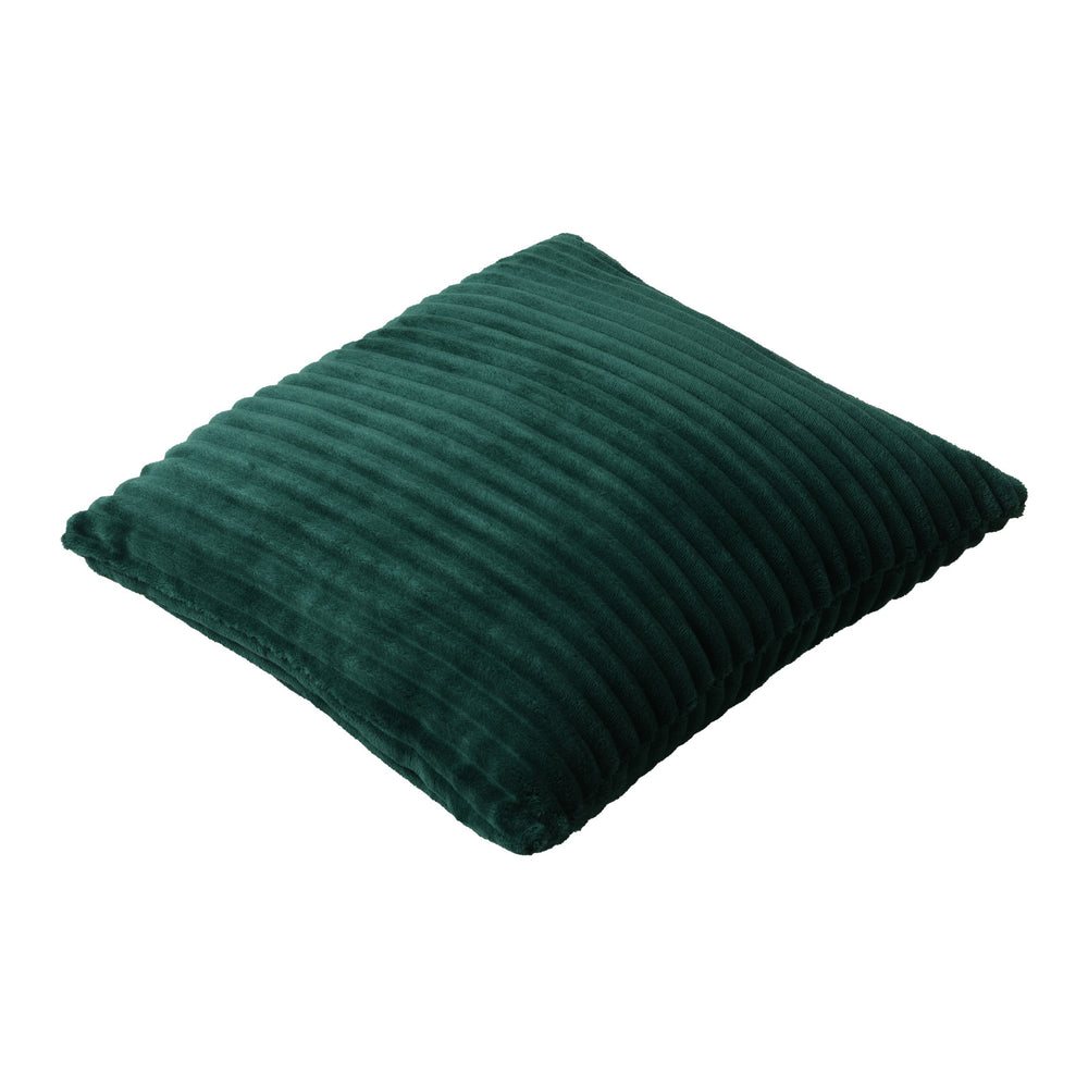 Dreamaker Embossed Teddy Fleece Cushion Emerald 45x45cm