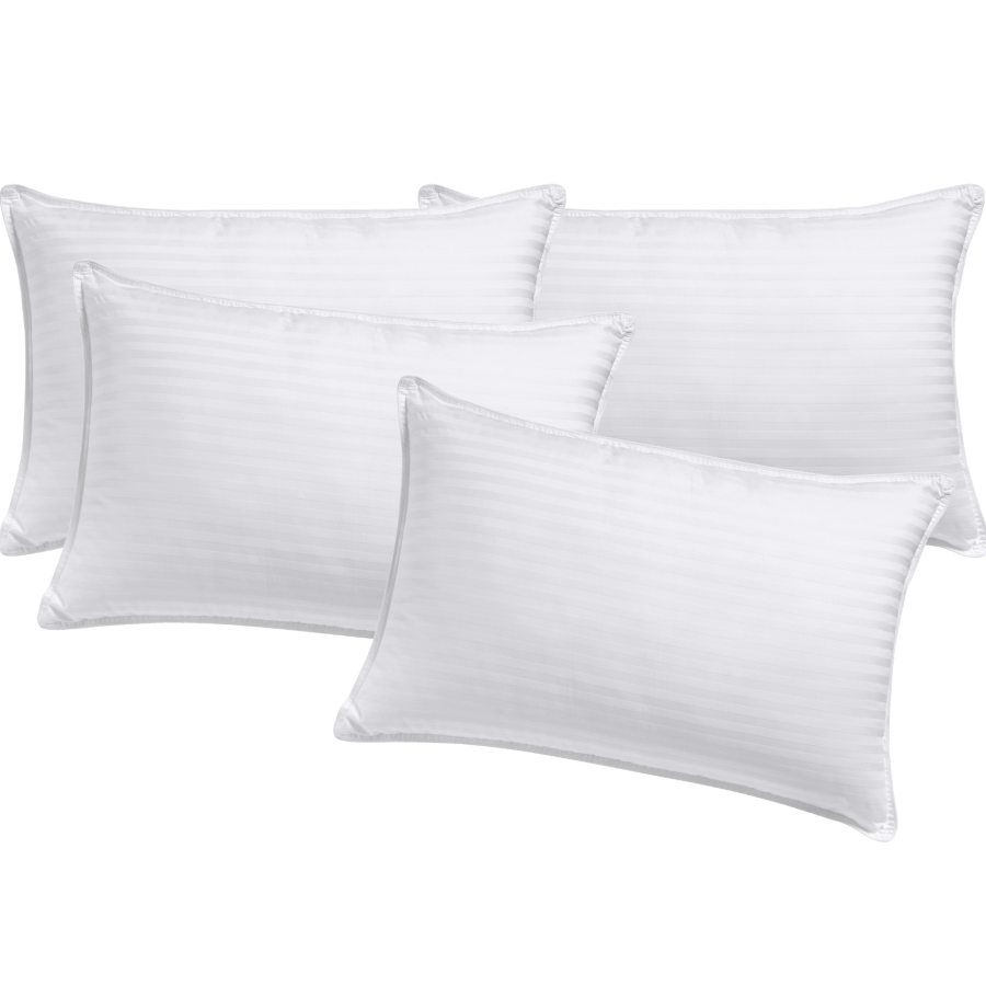9012279 Dreamaker Cotton Sateen Cover Microfibre Pillow Standard - 4 Pack