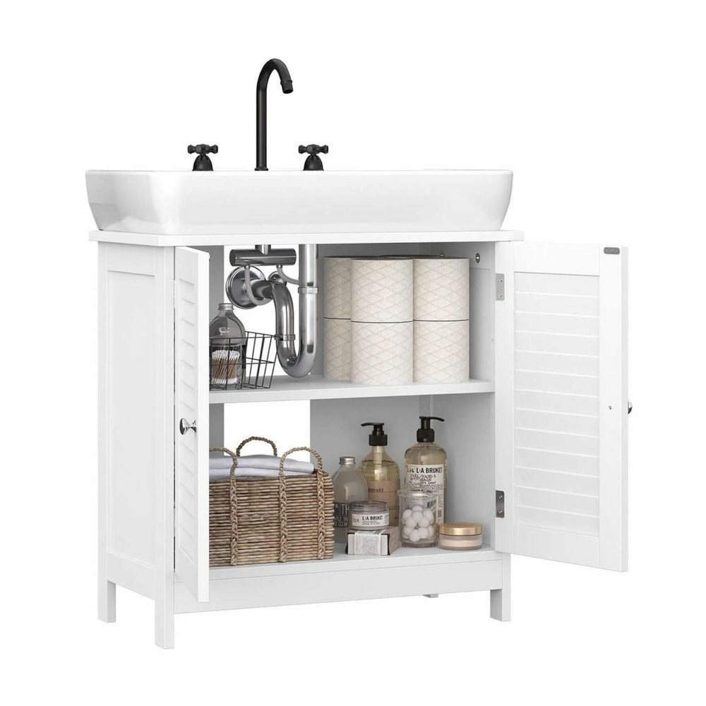 VASAGLE Under Sink Storage Sink Cabinet Bathroom Undersink Vanity - White