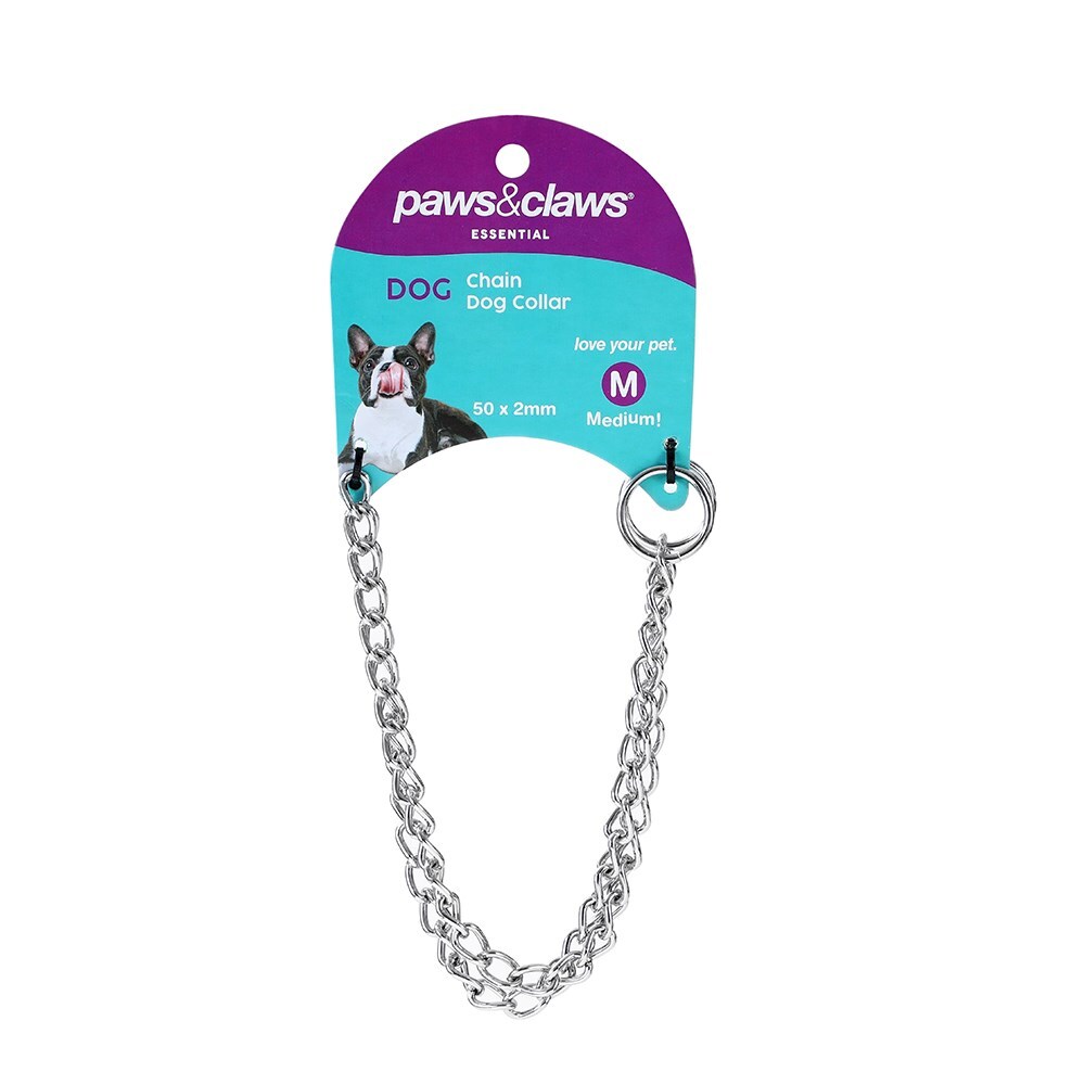 Paws &amp; Claws 50cm Chain Dog Collar M