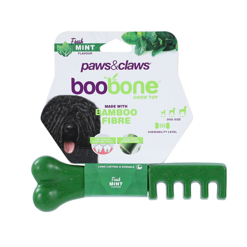 Paws &amp; Claws Boobone Toothbrush Mint 18.5cm