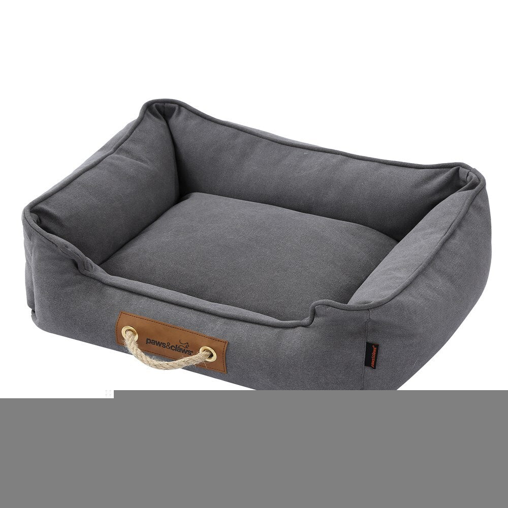 Paws &amp; Claws Lighthouse Medium Walled Canvas Bed - Dark Grey