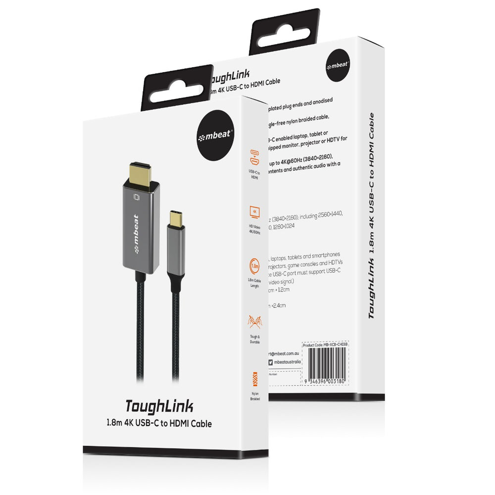 ToughLink 1.8m 4K USB-C to HDMI Cable