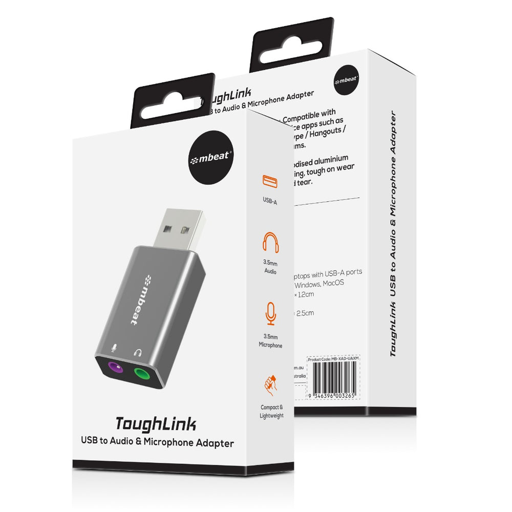 ToughLink USB to Audio &amp; Microphone Adapter