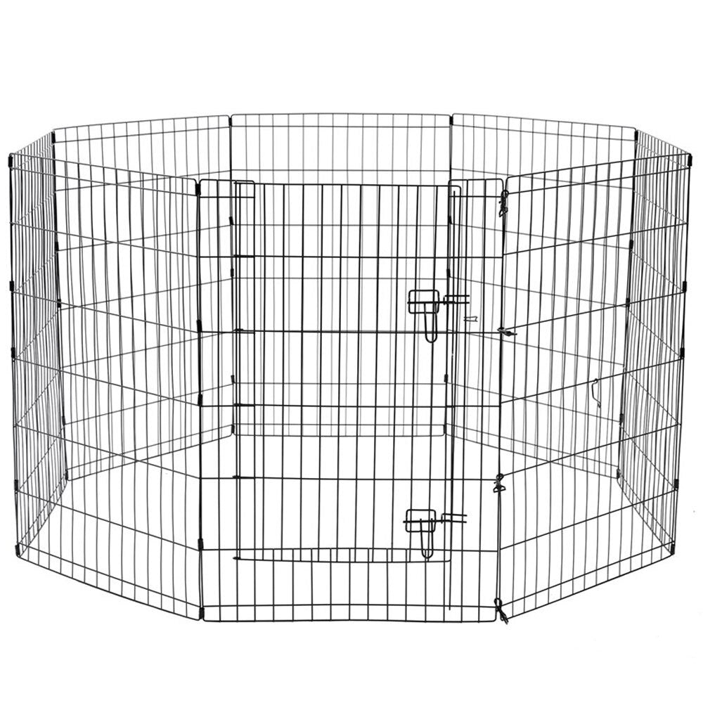 8pc Paws &amp; Claws Pet Play Pen 8 Sided Large 61x91cm