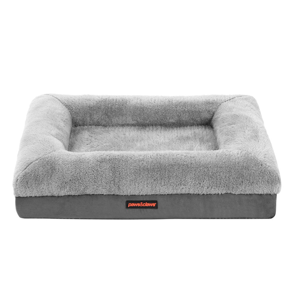 Paws &amp; Claws Winston Walled Pet Bed 70x50cm - Grey