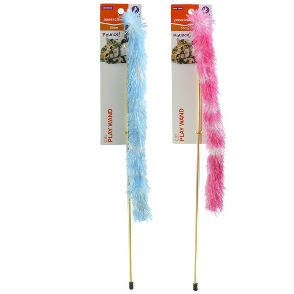 Paws &amp; Claws Play Wand Cat Toy 50cm Assorted