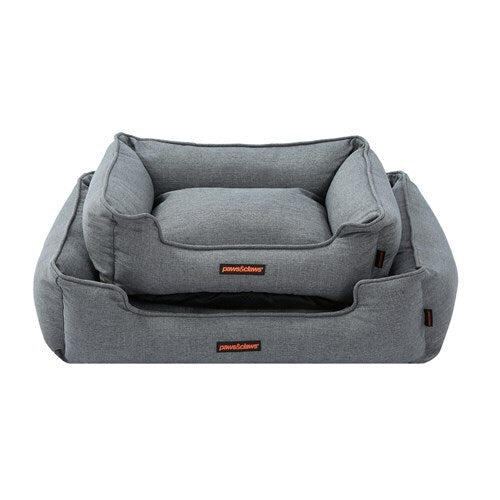 Paws &amp; Claws Pia Walled Pet Bed Lge Grey 80X60X20cm