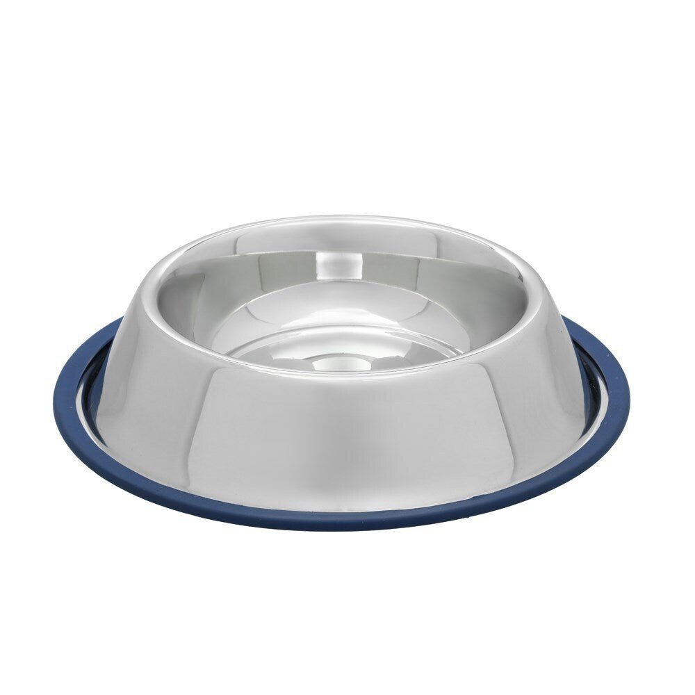 Paws &amp; Claws Stainless Steel Pet Bowl Blue Anti-Skid 850Ml