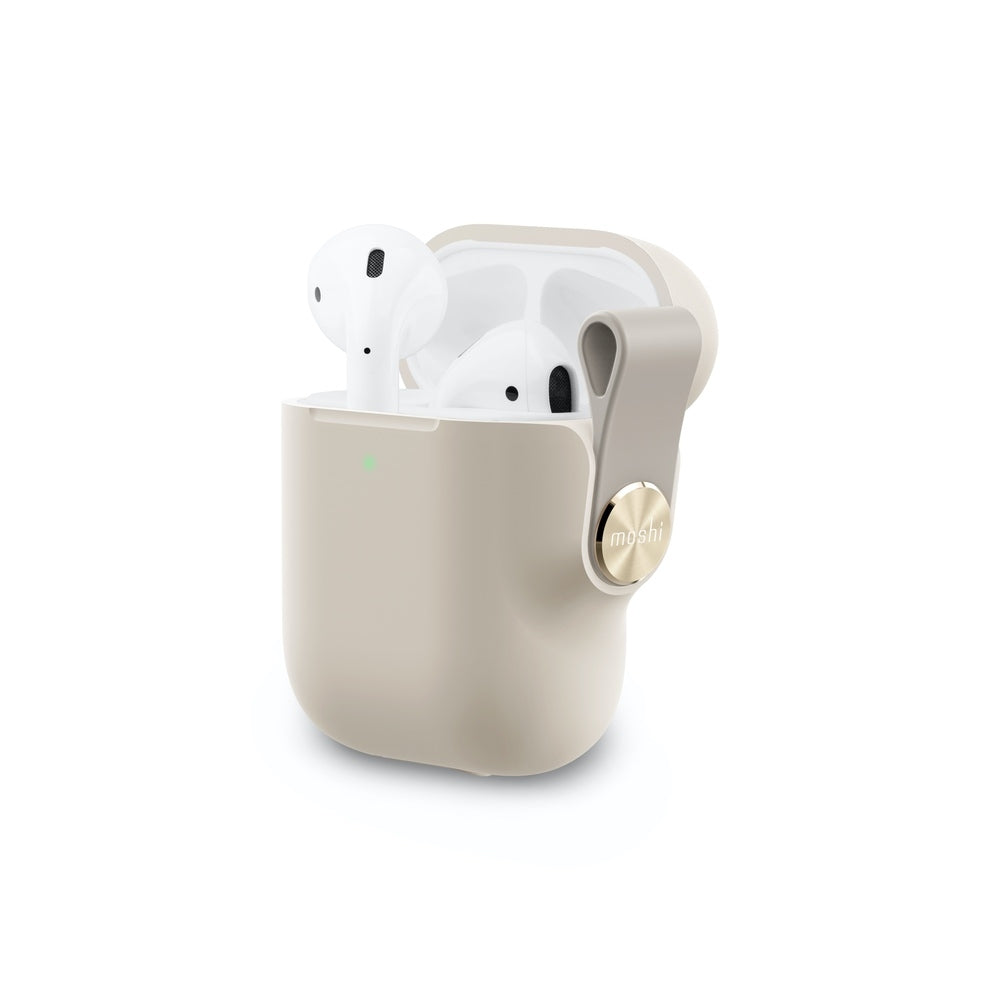 Moshi Pebbo Case for AirPods (Beige)