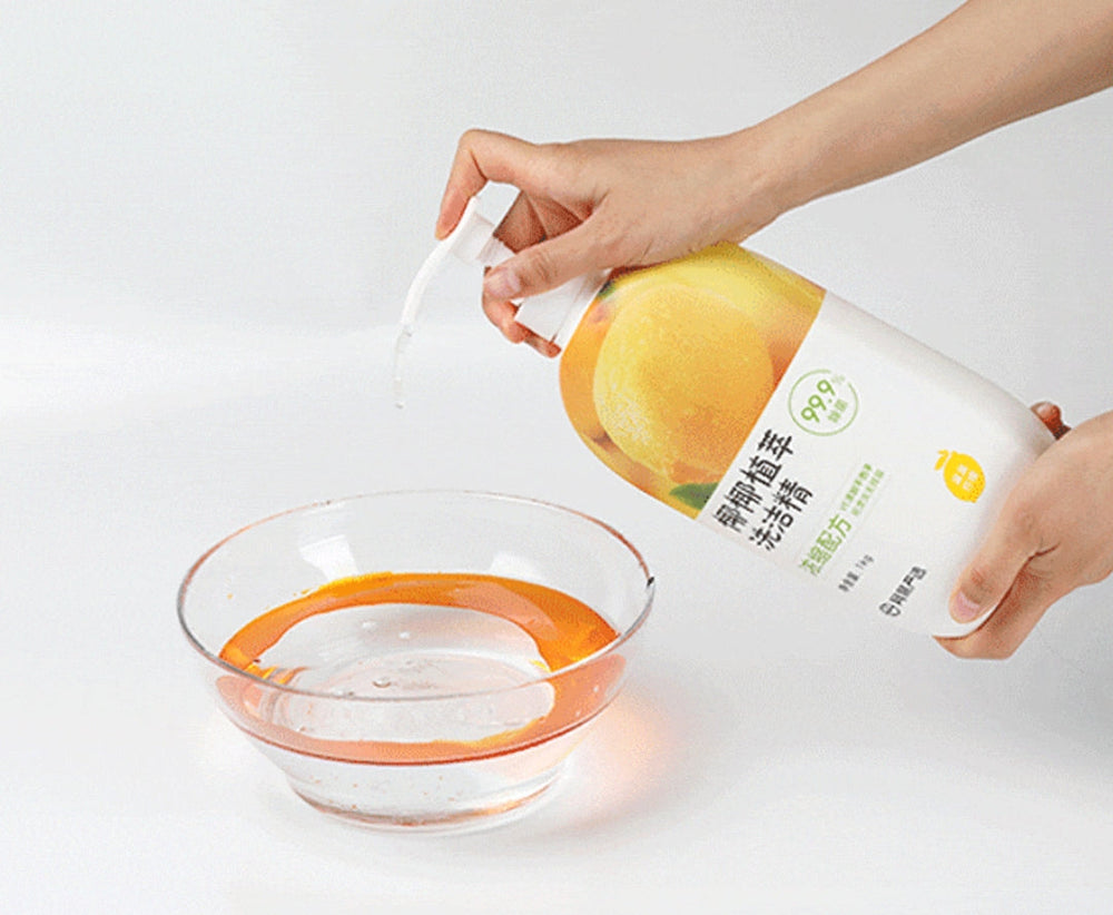 Lifease Kills 99.9% of Germs Care for Hands Dishwashing Liquid Dish Soap for Fruits Lemon Scent 1kg X 2Pack
