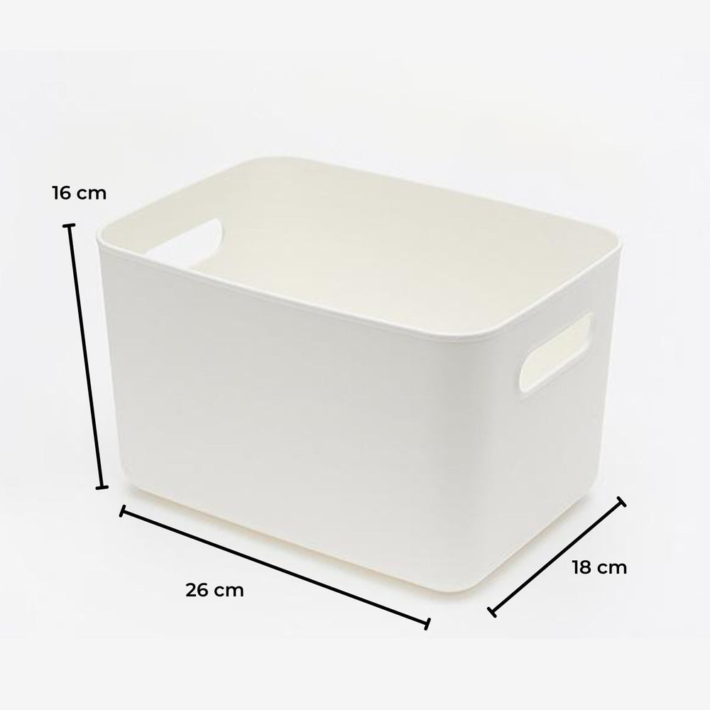 GOMINIMO Plastic Baskets Organiser Office Kitchen Storage Bin Container with Lid