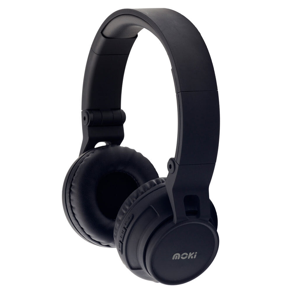 Moki Exo Bluetooth Headphones w/ Mic - Black