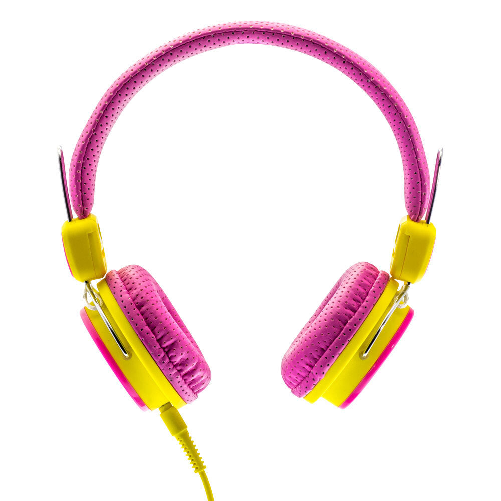 2PK Moki Kid Safe Volume Limited Headphones 3y+ Pink &amp; Yellow