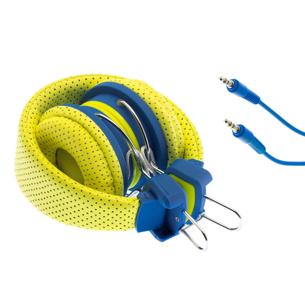 2PK Moki Kid Safe Volume Limited Headphones 3y+ Yellow &amp; Blue