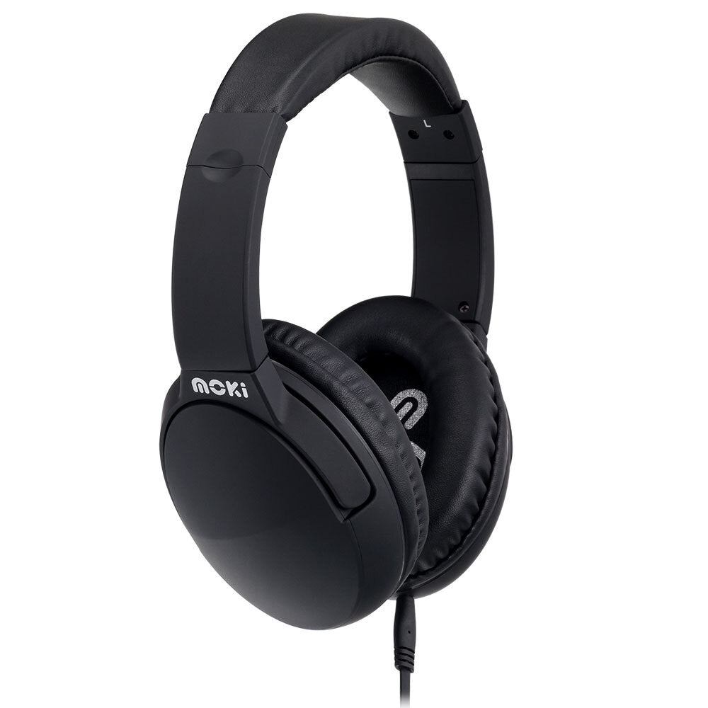 Moki Noise Cancellation Headphones Black