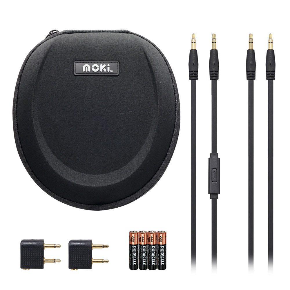 Moki Noise Cancellation Headphones Black