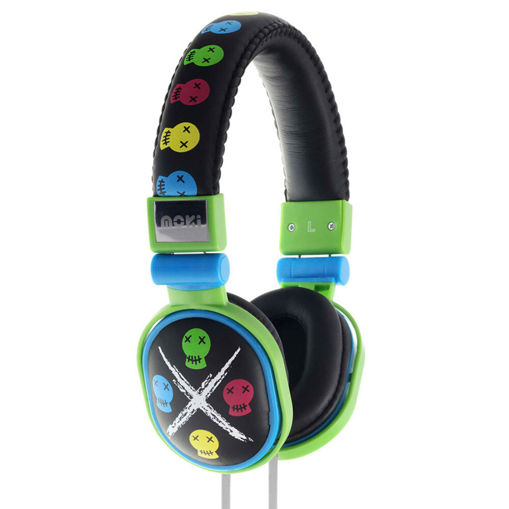 2PK Moki Popper Skull Black Headphones