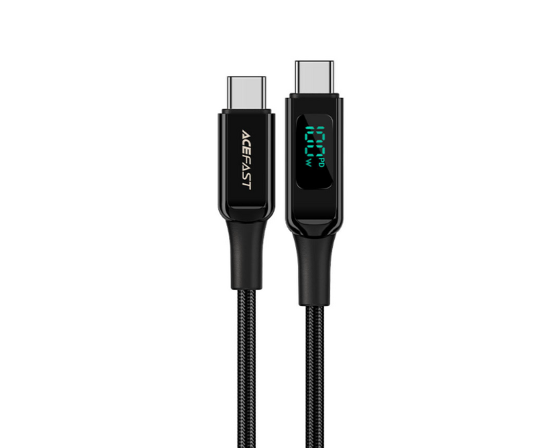 ACEFAST Nylon Braided Digital Display Charging Data Cable C6-03 USB-C to USB-C 100W