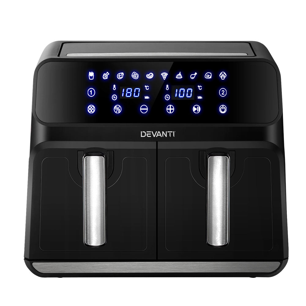 Devanti Air Fryer 8L Double Zone