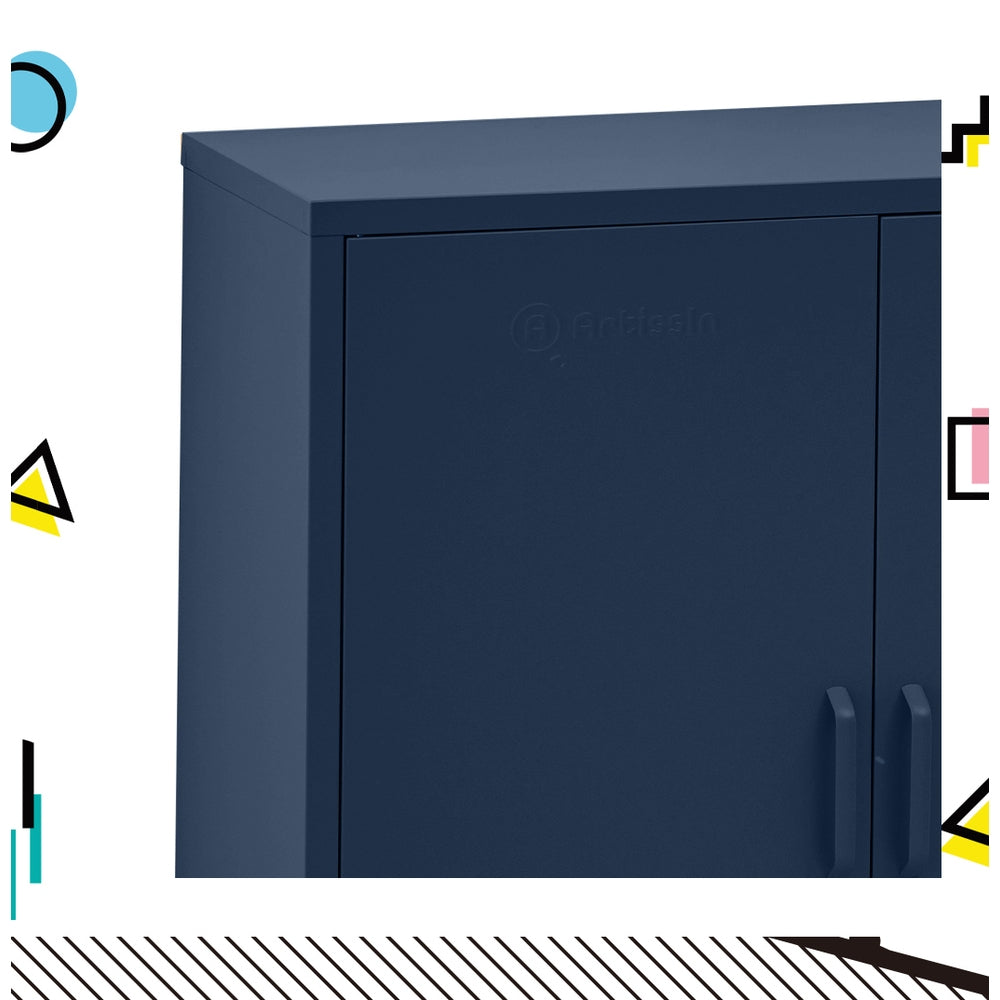ArtissIn Buffet Sideboard Metal Cabinet Blue