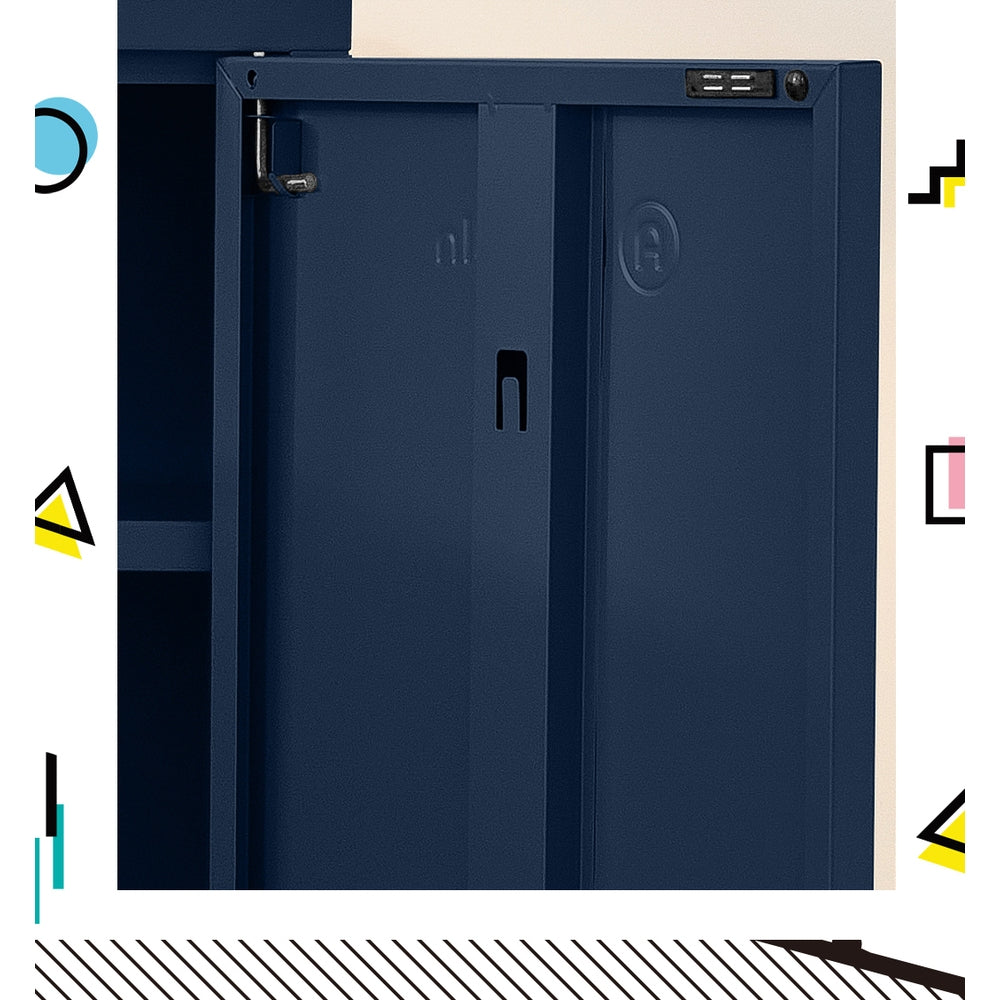 ArtissIn Buffet Sideboard Metal Cabinet Blue
