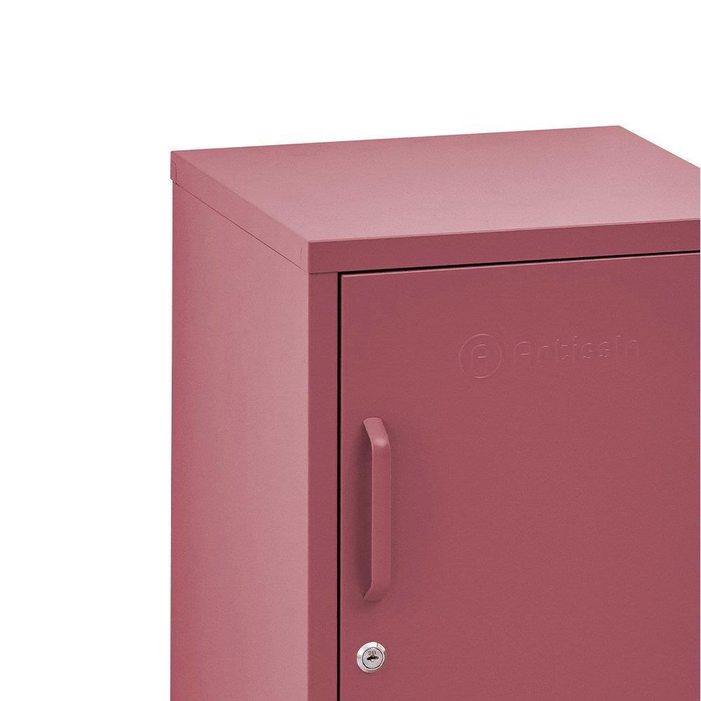 ArtissIn Mini Metal Locker Storage Cabinet Pink