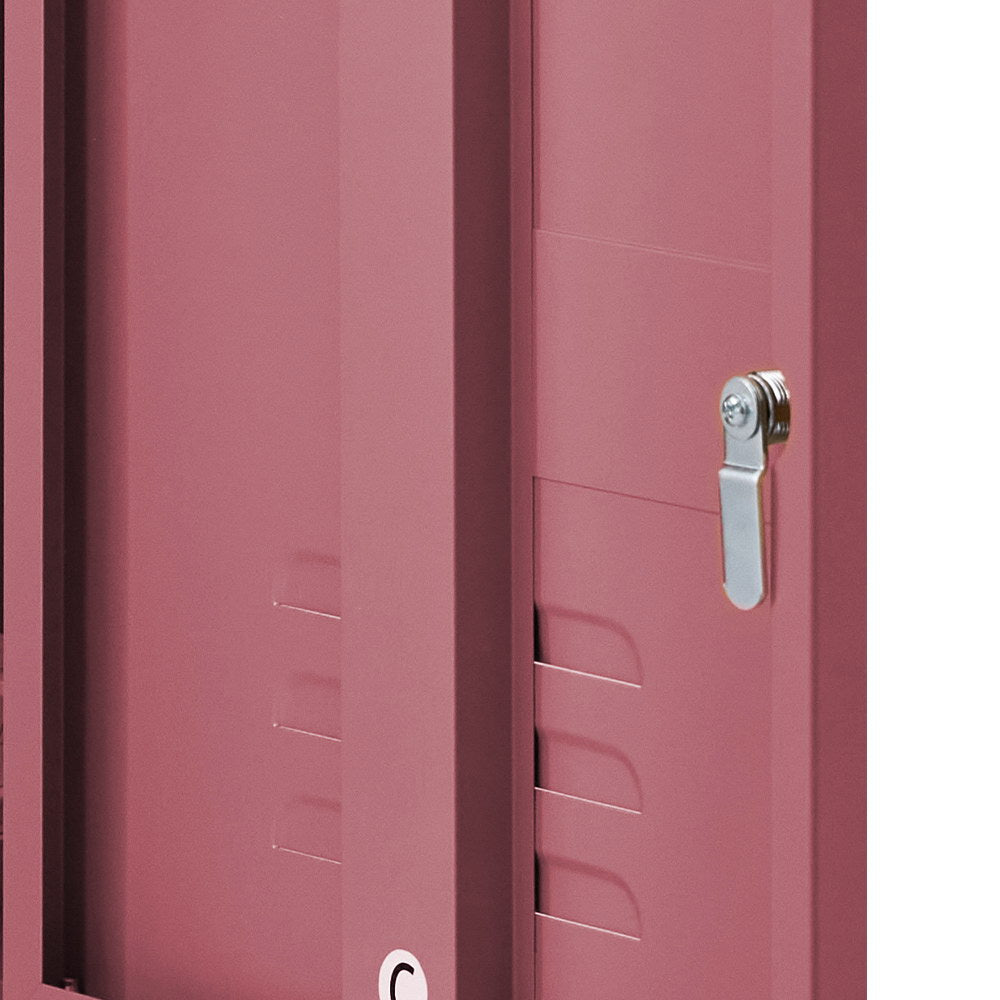 ArtissIn Mini Metal Locker Storage Cabinet Pink