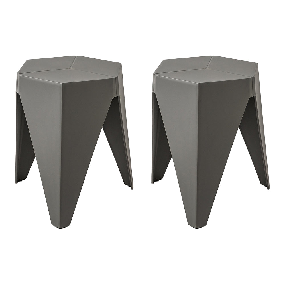 ArtissIn 2x Puzzle Stacking Stools Grey