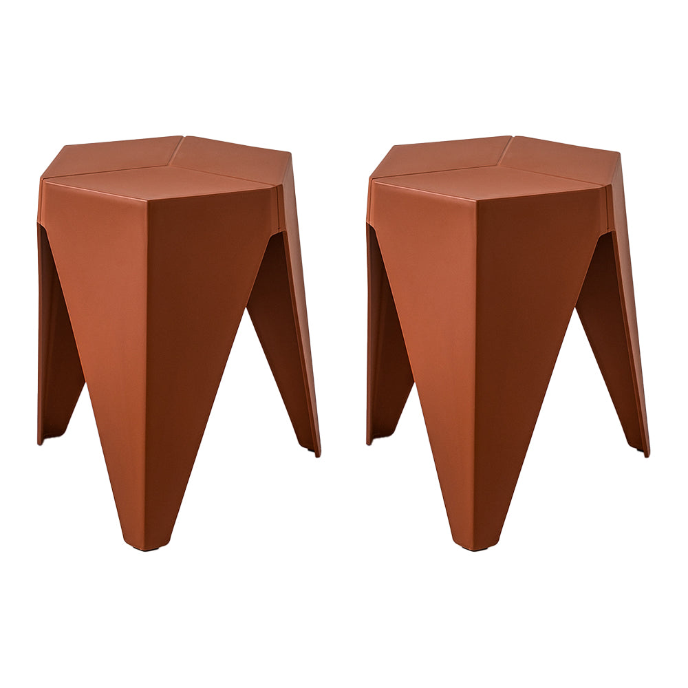 ArtissIn 2x Puzzle Stacking Stools Red