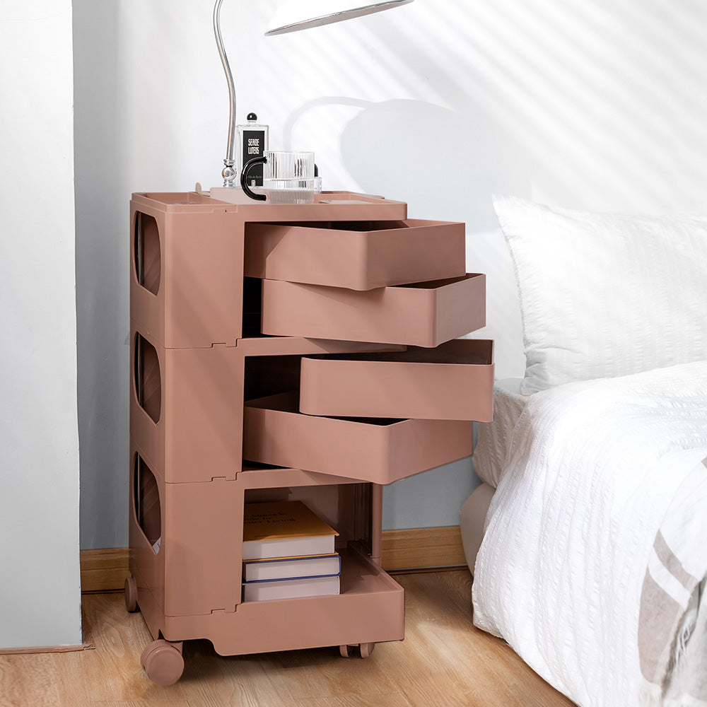 ArtissIn Bedside Table Trolley 5Tier Pink