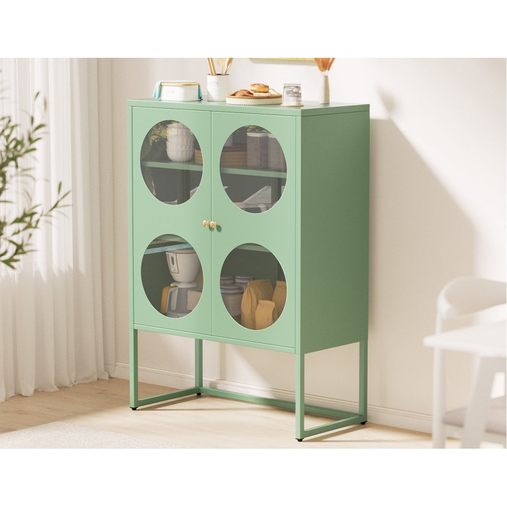 ArtissIn Sideboard Metal Locker Cabinet - ELLA Green