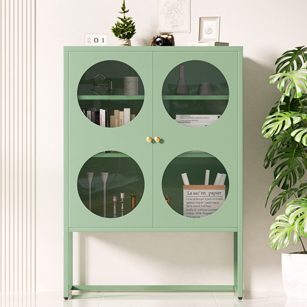 ArtissIn Sideboard Metal Locker Cabinet - ELLA Green