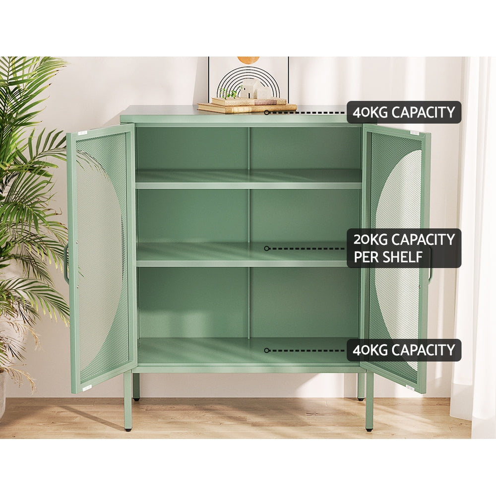 ArtissIn Sideboard Metal Locker Cabinet - ELSA Green