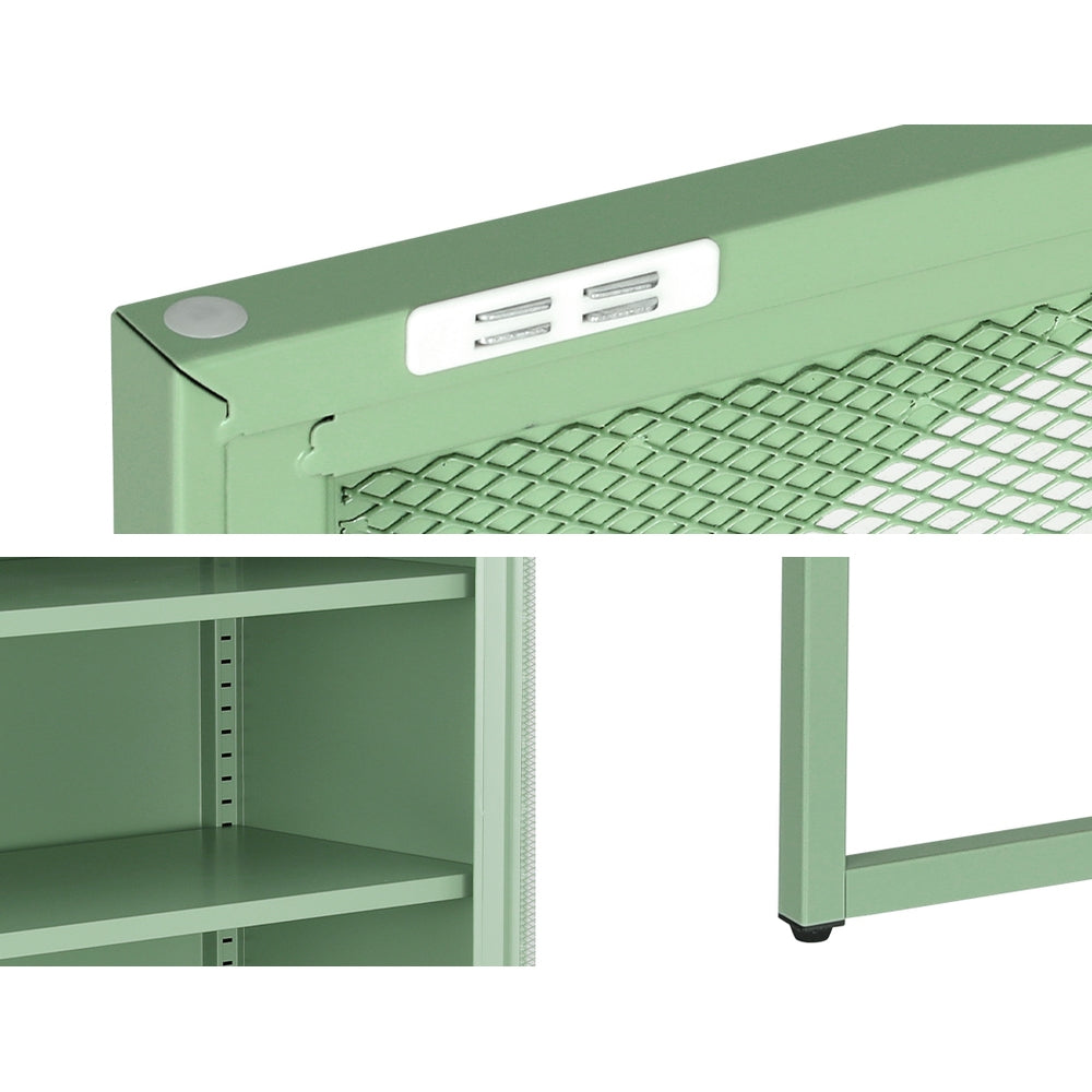 ArtissIn Sideboard Metal Locker Cabinet - ELMA Green