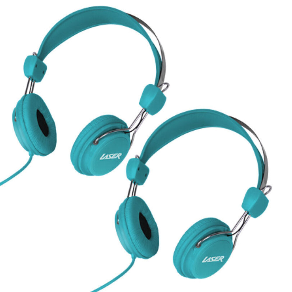 2PK Laser Safe Kids Headphones 3.5mm - Blue